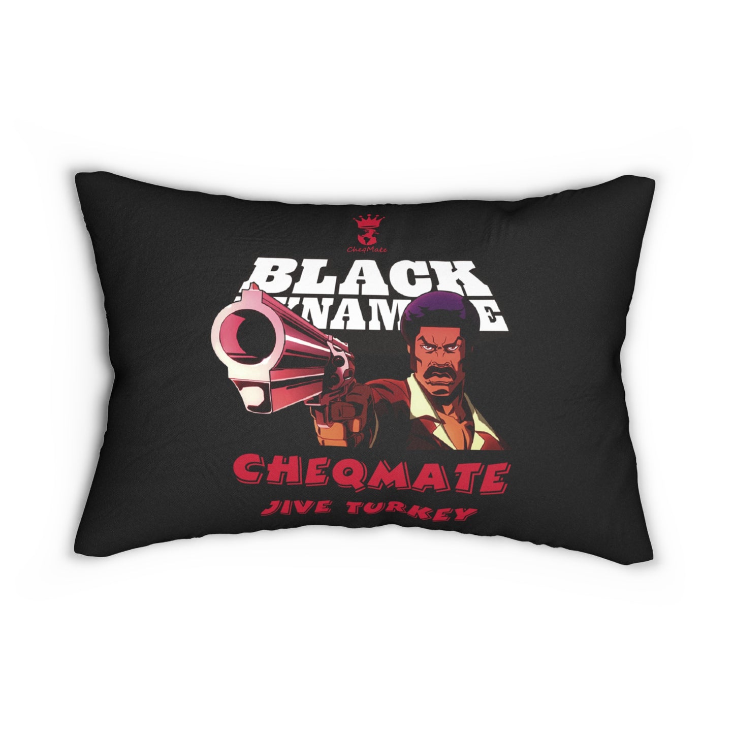 Black Dynamite Spun Polyester Lumbar Pillow