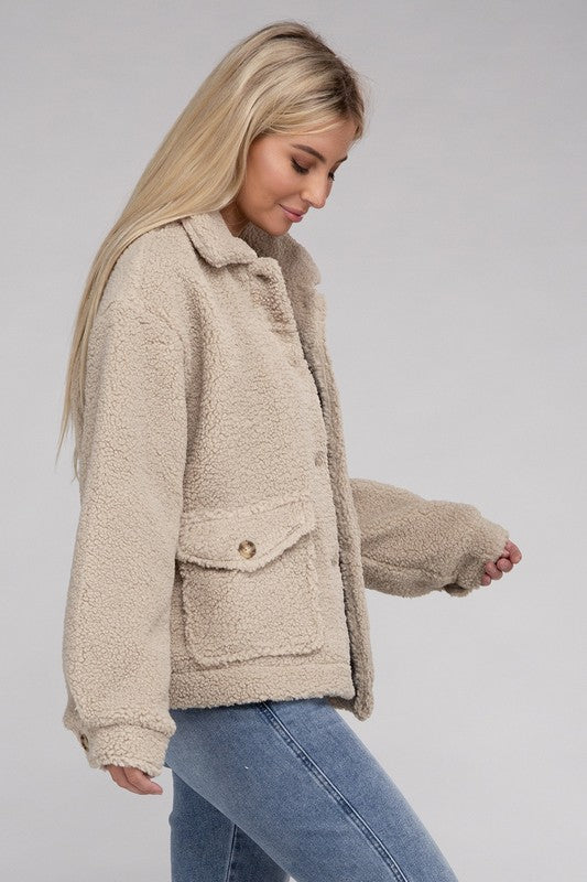 Coats: Cozy Sherpa Button-Front Jacket