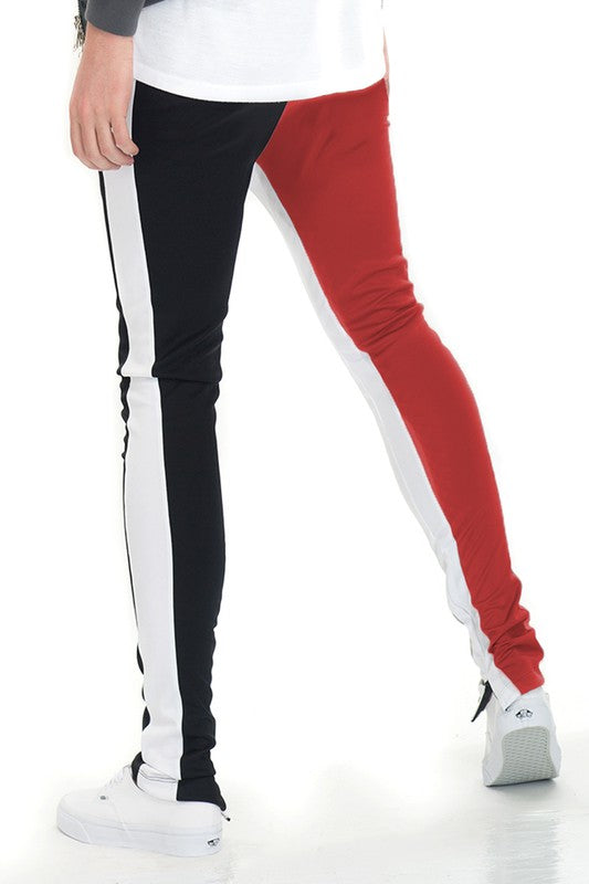Fitness: TWO TONE COLOR BLOCK TRACK PANT JOGGER