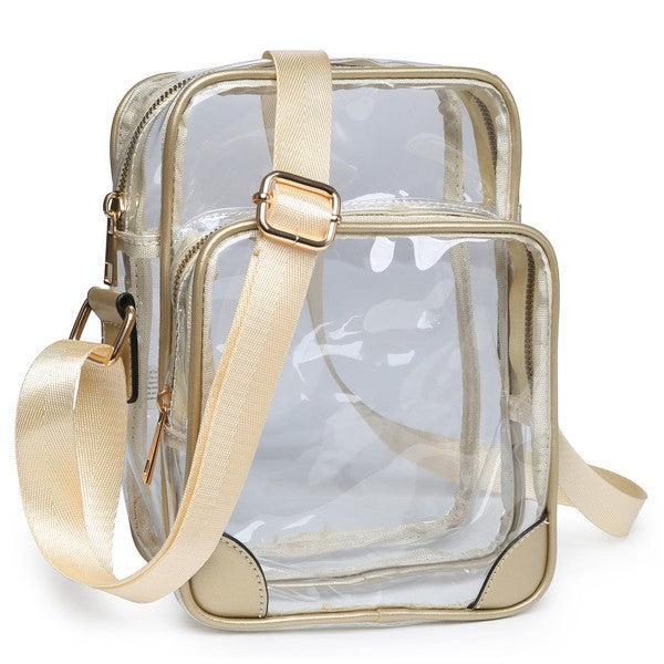 Handbags: See Thru Multi Compartment Crossbody Bag