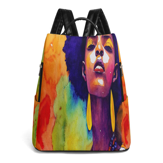 Colored Girl Anti-Theft Backpack