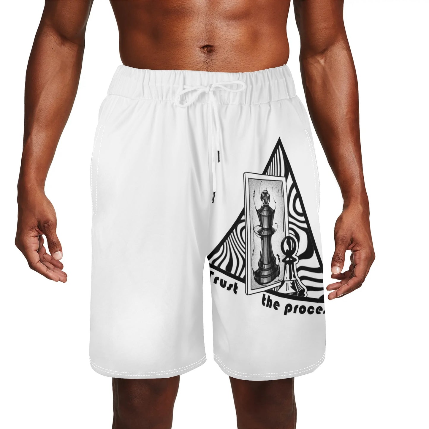 Mens:Cheqmate Mesh Shorts Sea Life Swim Trunks