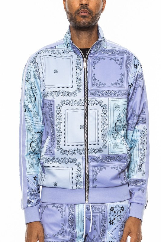 Mens: Weiv Mens Paisley Bandana Track Jacket