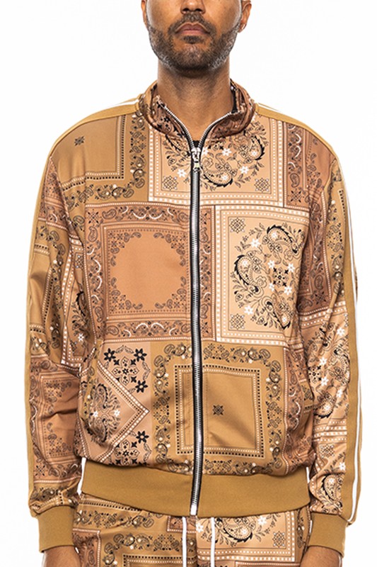 Mens:Paisley Bandana Track Jacket