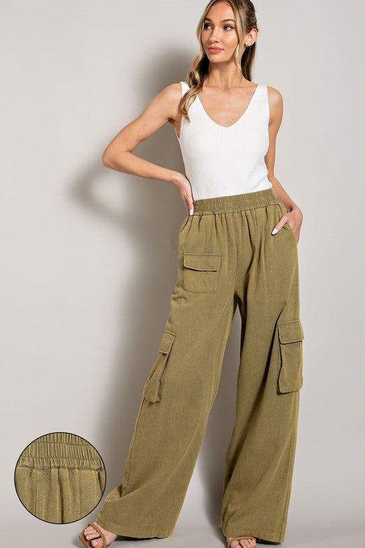Pants: Mineral Washed Cargo Pants