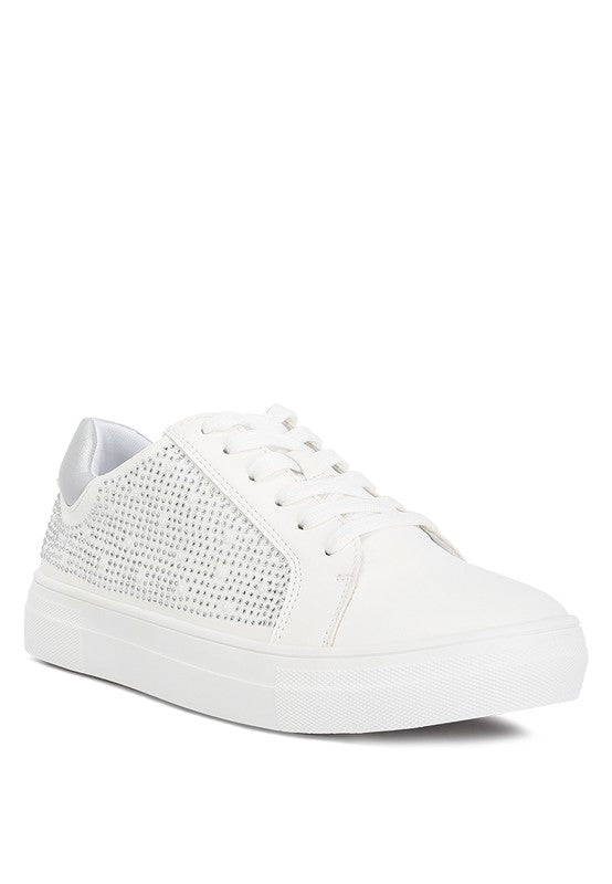 Shoes: Cristals Rhinestone & Pearl Embellished Sneakers