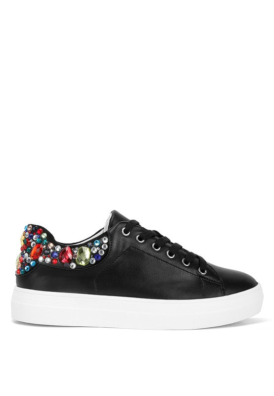 Shoes: Gems Diamante Embellished Sneakers