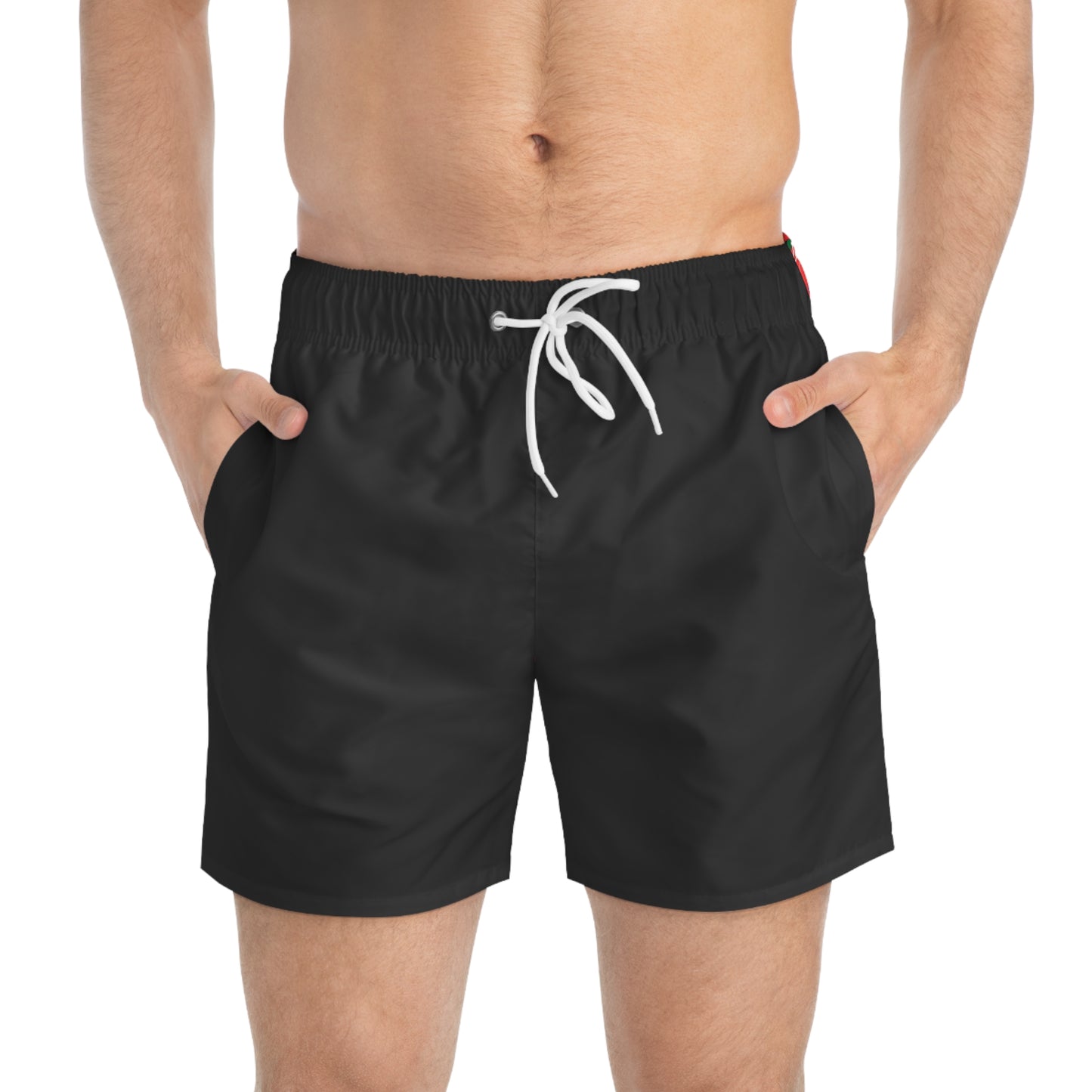 Basquiat Inspired Graffiti Crown Swim Trunks