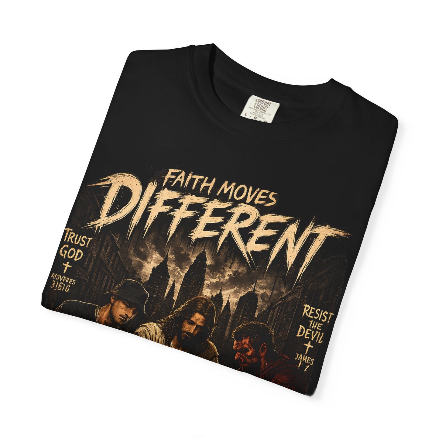 CheqMate Faith Moves Different T-Shirt — Christian 'King of Kings' Graphic Tee