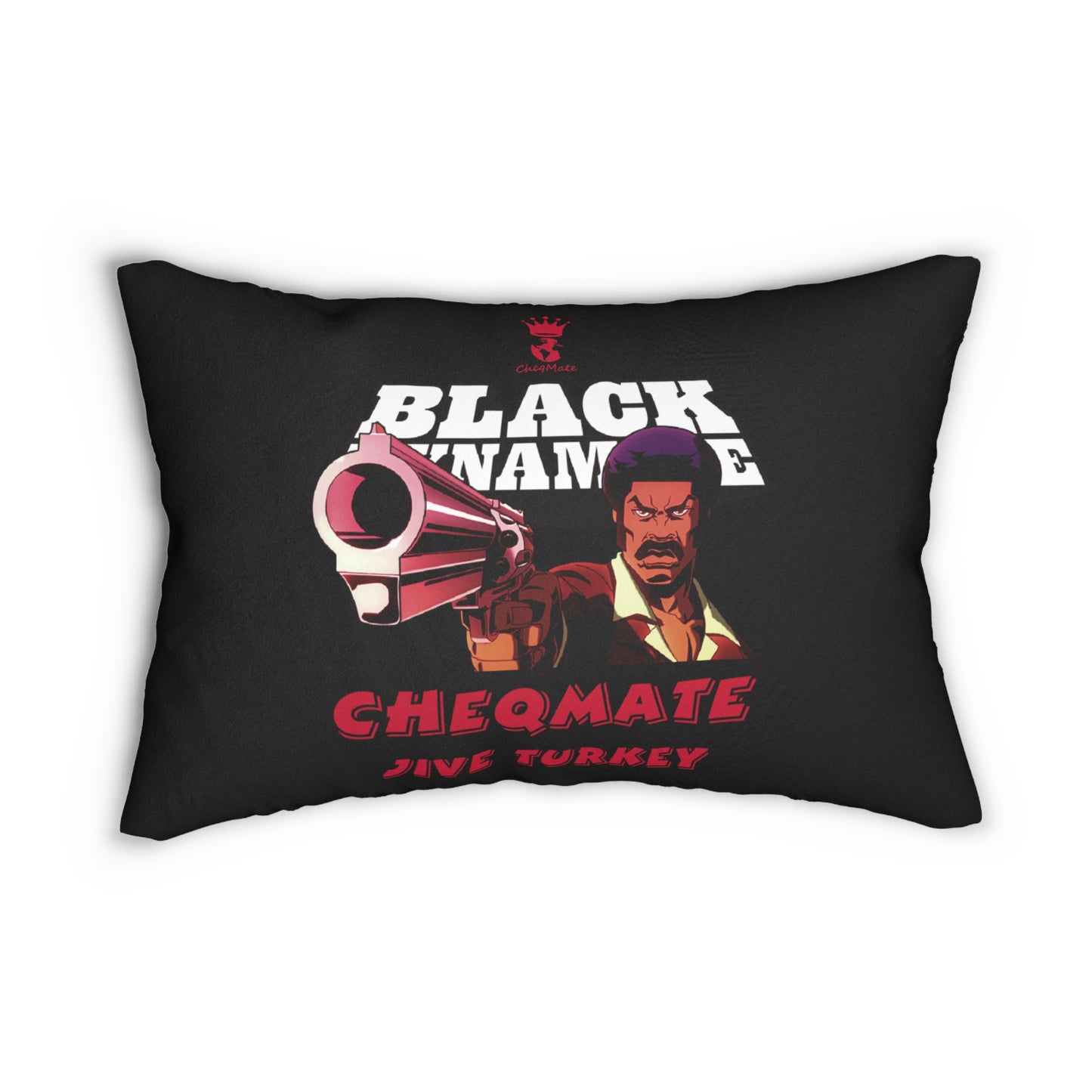 Black Dynamite Spun Polyester Lumbar Pillow