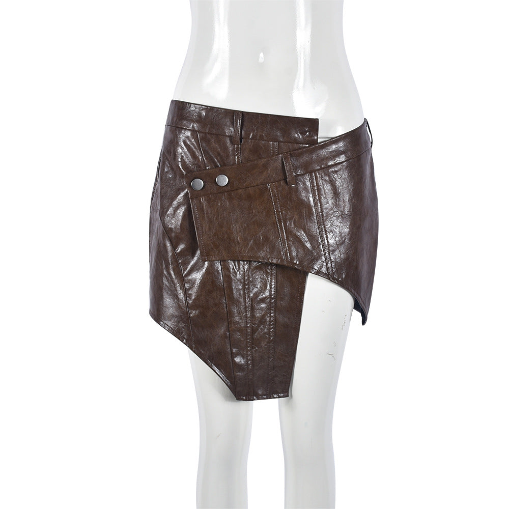 Skirt: Leather skirt