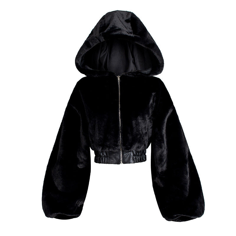 Jacket: Luxury-Streetwear Short waist length hooded jacket