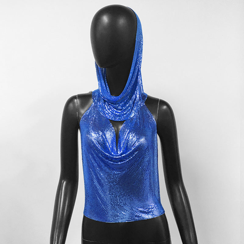 Tops: Sequin Sling Headscarf Set