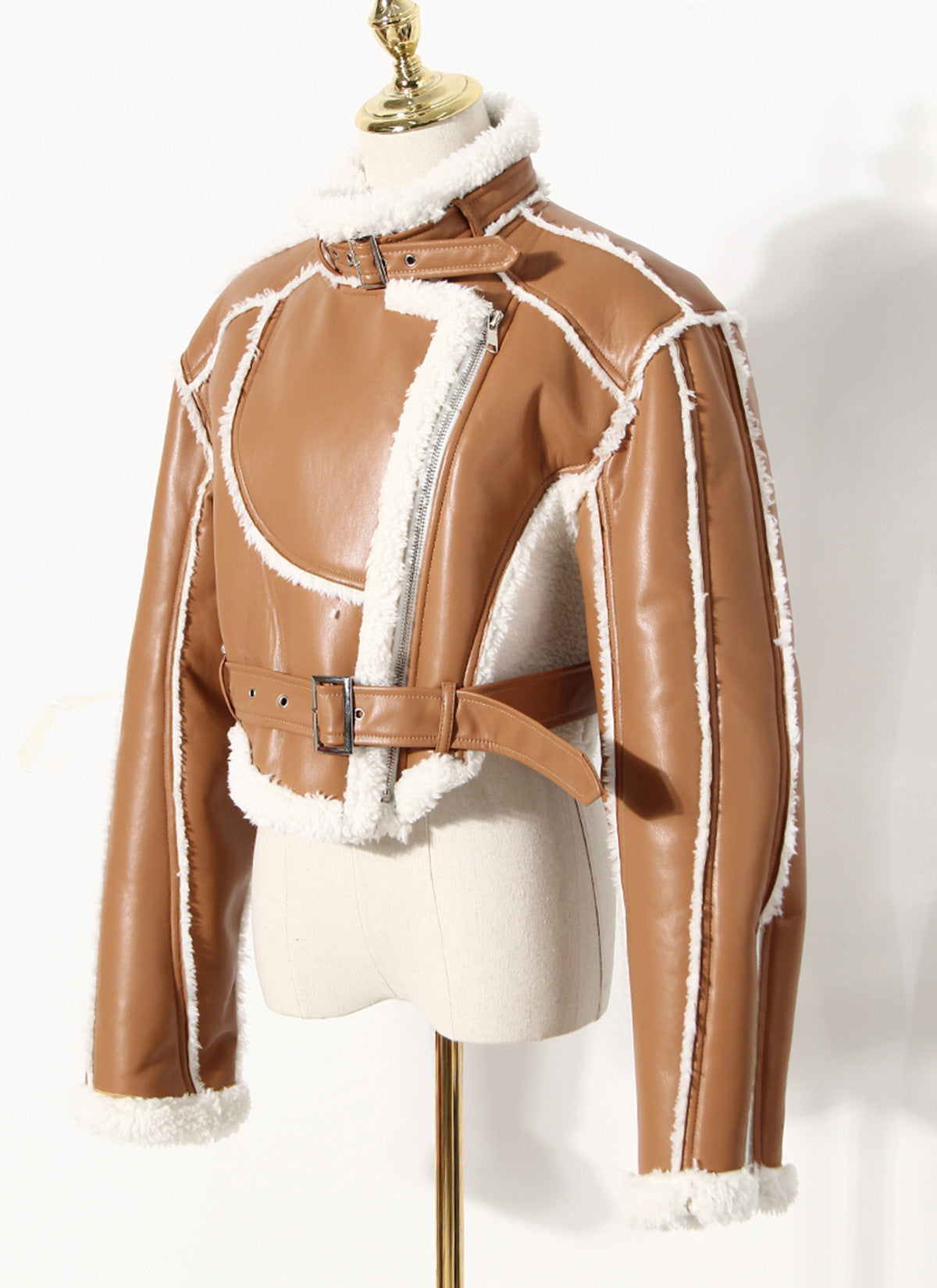 Jackets: Locomotive Leather Faux Shearling Jacket