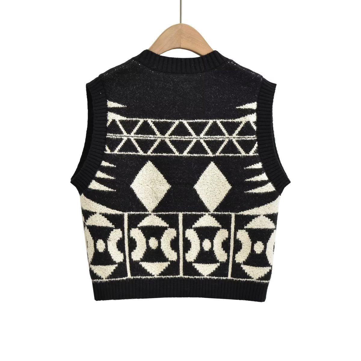 Sweaters: Jacquard Vest