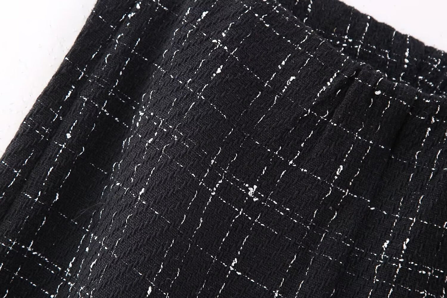 2 Piece: Jacquard Texture Decorated Row Button Vest Wide Leg Pants
