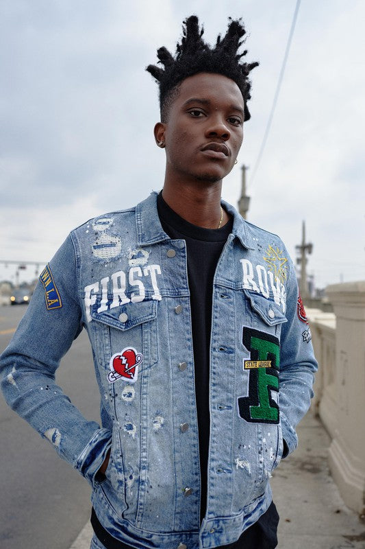 Mens: VARSITY PATCHES DENIM JACKET