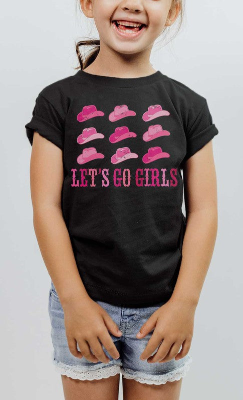 Kids. Cowgirl Hat Lets Go Girls Kids Graphic Tee