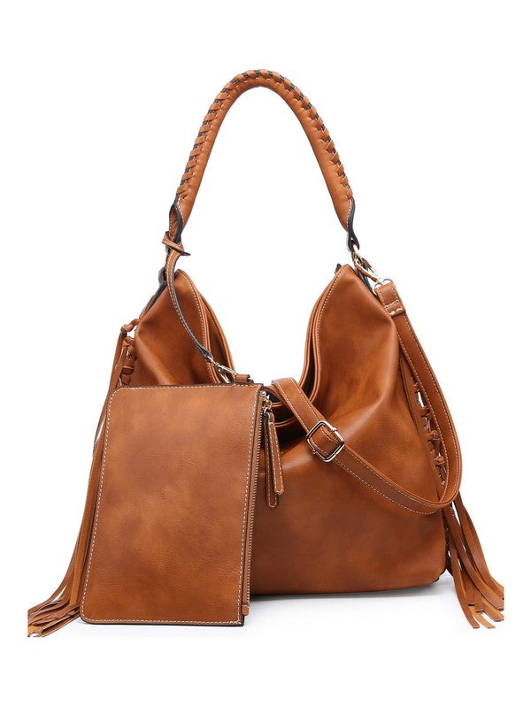 Handbags: Hobo bag fringe purse