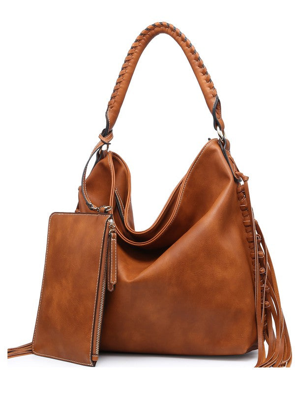 Handbags: Hobo bag fringe purse