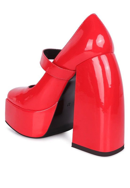 Shoes:  PABLO High Platform Heel Mary Jane Sandals