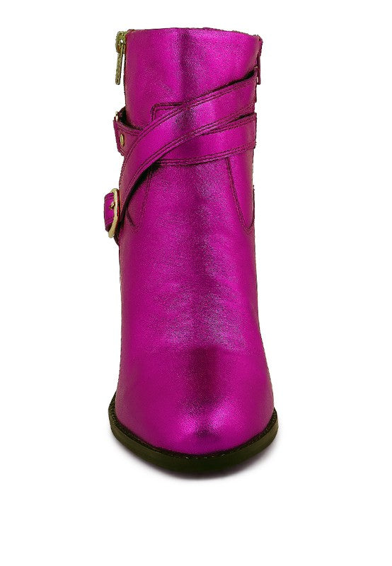 C. CAT TRACK Leather Heeled Ankle Boots