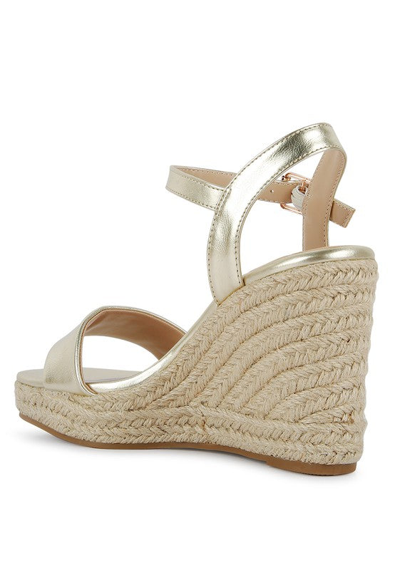 Shoes: Augie Woven Wedge Sandals