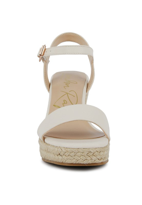 Shoes: Augie Woven Wedge Sandals