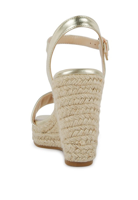 Shoes: Augie Woven Wedge Sandals