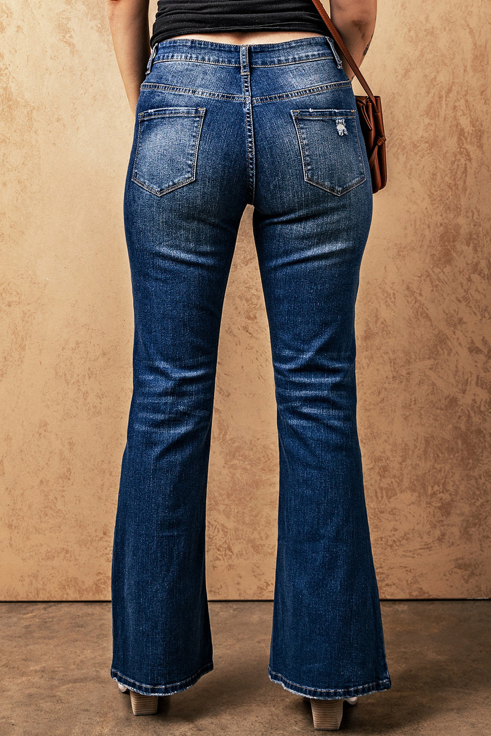 JEANS. High Rise Flare Jeans with Pockets