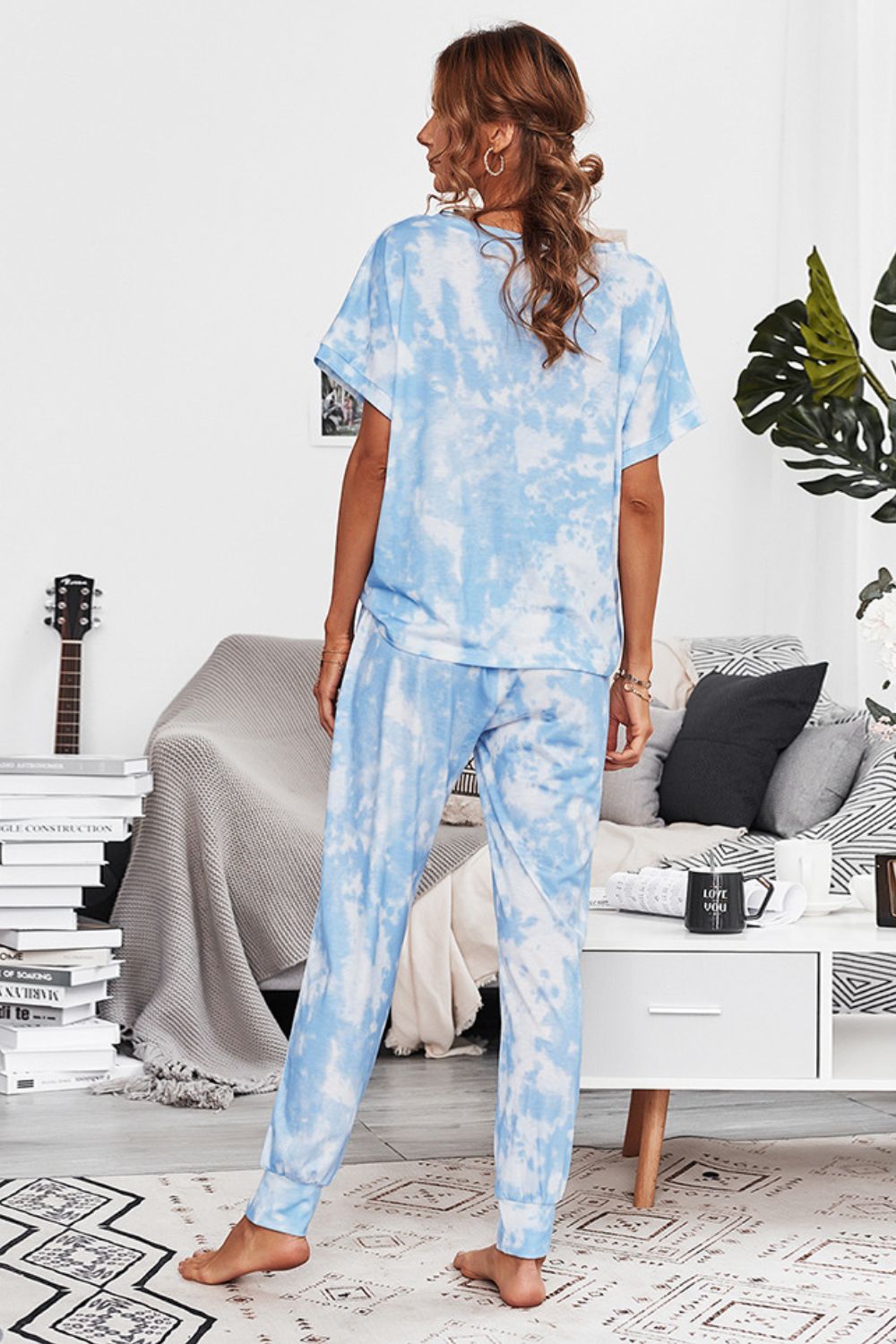 Lounge: Tie-Dye V-Neck Tee and Joggers Lounge Set