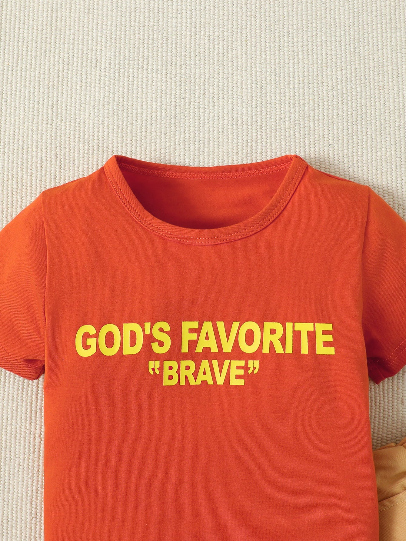 Kids: GOD'S FAVORITE BRAVE Graphic Top and Shorts Set