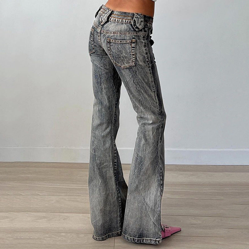 Jeans: Bootcut Pants Vintage Smoky Gray Jeans