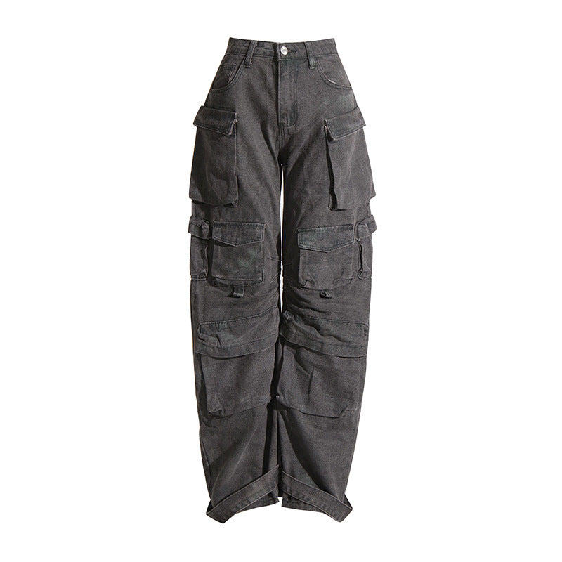 Pants: Tie Dye Camouflage Multi Pocket Cargo Pants