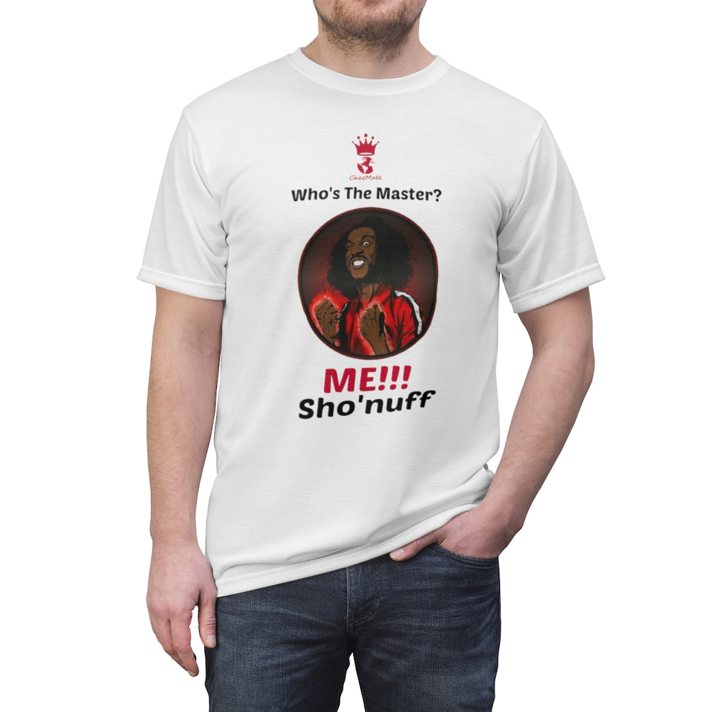 Menswear: Cheqmate Who's The Master t-shirt (Sho'nuff)