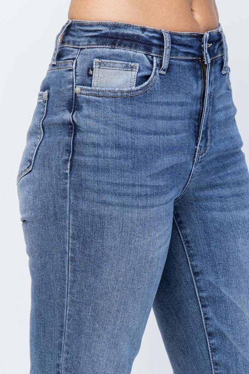 Jeans: Judy Blue High Waist Straight Leg Jeans with Wide Cuff